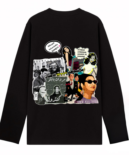 SH2LEBHA BLACK TEE LONG SLEEVES