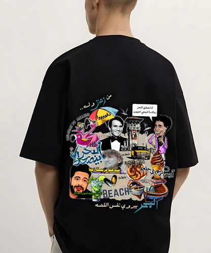 7AKAWEY ELBAHR BLACK TEE